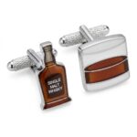 Whisky Tumbler & Bottle Cufflinks