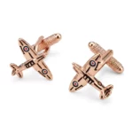 Spitfire Plane Rose Gold Cufflinks