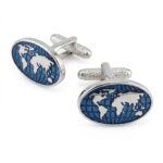 World Map Cufflinks