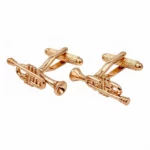 Trumpet Rose Gold Cufflinks