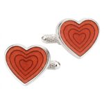 Red Hearts (Layered) Cufflinks