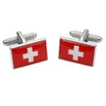 Swiss Flag National Pride Cufflinks