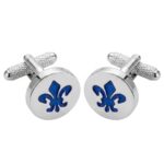Fleur De Lis Blue Cufflinks