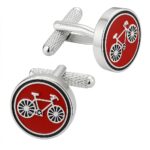 Cycling Red Cufflinks