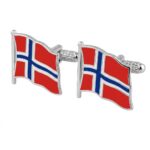 Norway Flag (Wavy) Cufflinks