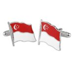 Singapore Flag (Wavy) Cufflinks