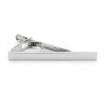 Plain Rhodium 56mm Tie Bar