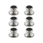Tuxedo 6 Rhodium Studs