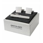 Classic Silver Tie Bar & Cufflink Set