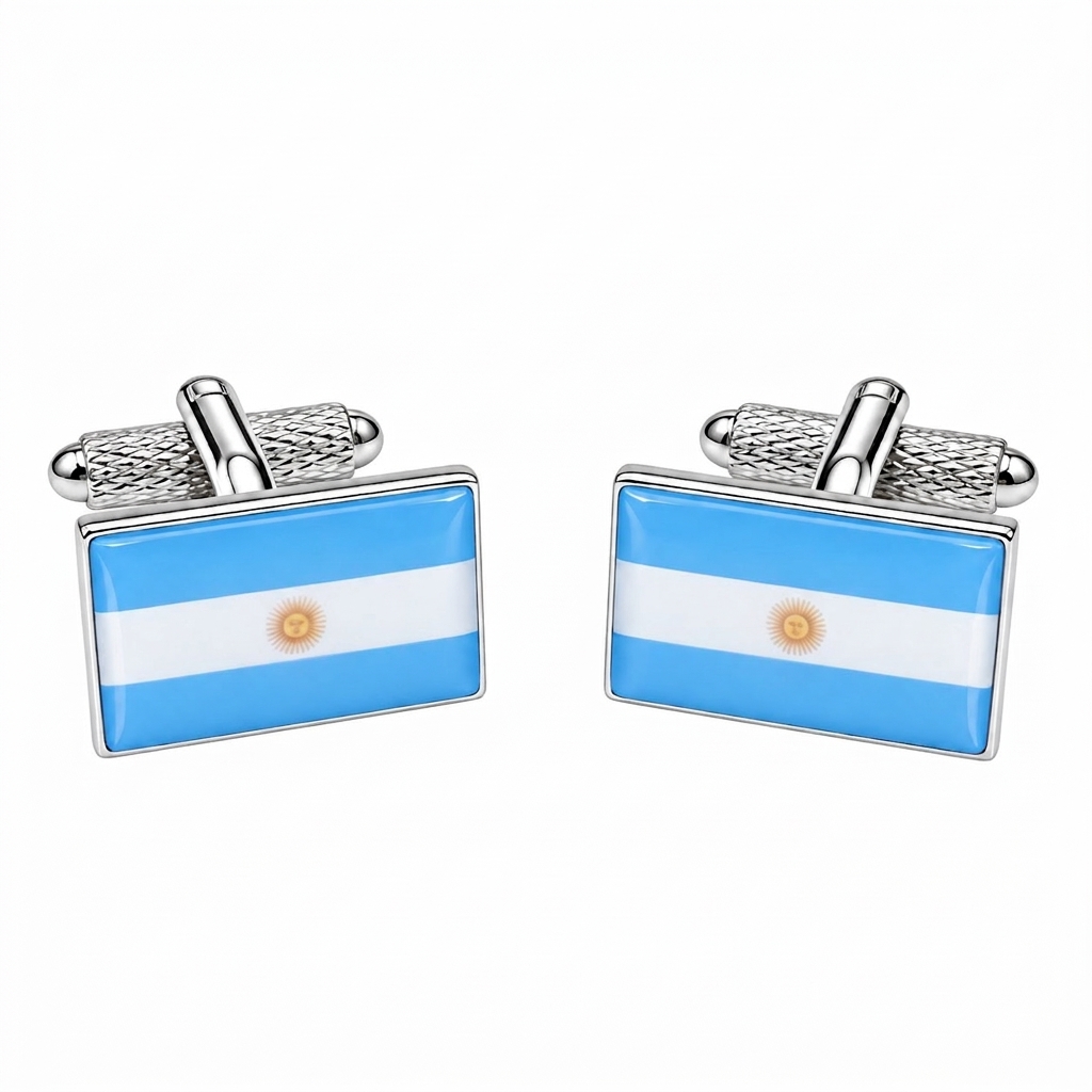 Argentina Flag Cufflinks - Image 1