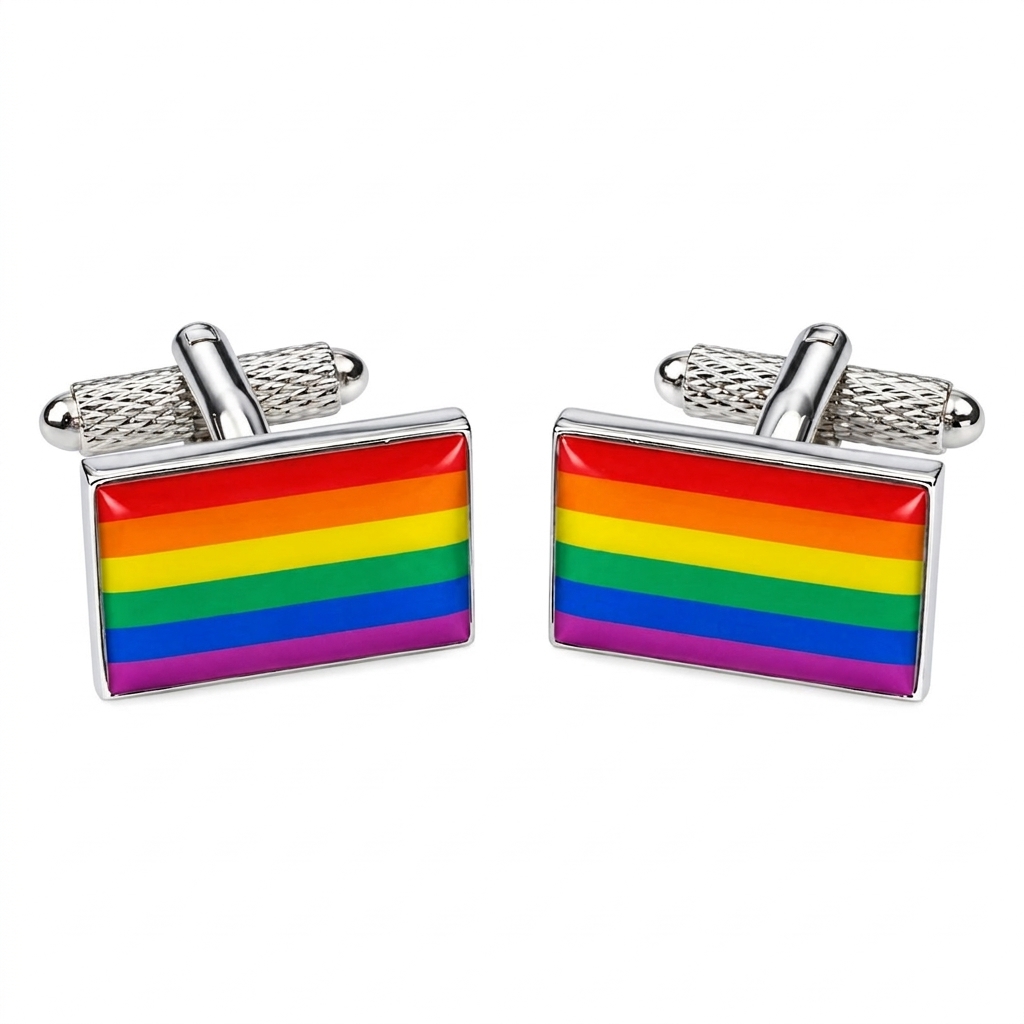 Rainbow / LGBT Flag Cufflinks - Image 1