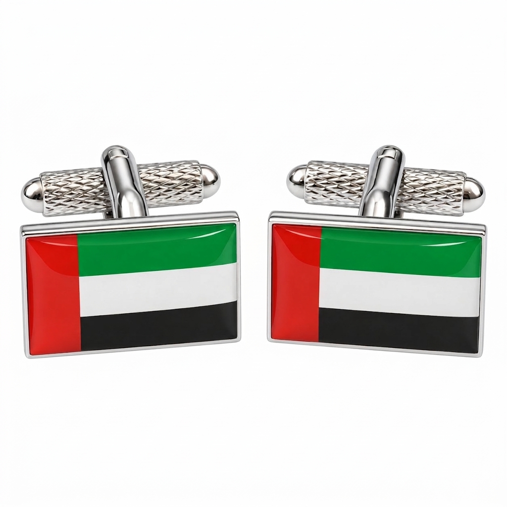 United Arab Emirates Flag (UAE) Cufflinks - Image 1