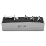 Spitfire Cufflinks-Lapel Pin-Tie Bar Set