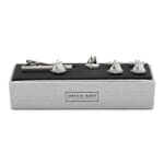 Yacht Cufflinks-Lapel Pin-Tie Bar Set