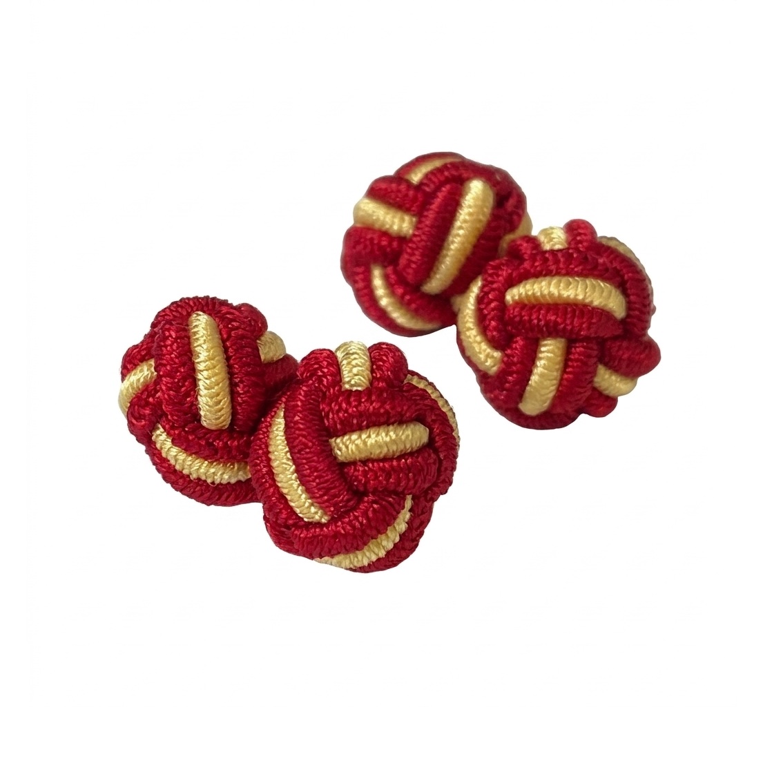 Red & Yellow Knot Cufflinks - Image 1