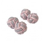 Pink & Grey Knot Cufflinks