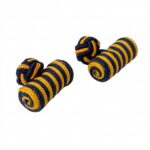 Navy & Gold Barrel Knot Cufflinks