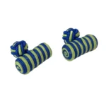 Royal Blue & Green Barrel Knot Cufflinks