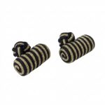 Black & Gold Barrel Knot Cufflinks