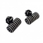 Black & Silver Barrel Knot Cufflinks
