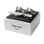 Cork Screw Tie Bar & Cufflinks Set