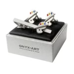 Artist Palette Tie Bar & Cufflinks Set