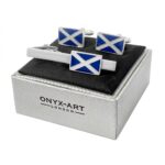 Flag of Scotland Tie Bar & Cufflinks Set