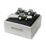 Green Tractor Tie Bar & Cufflinks Set