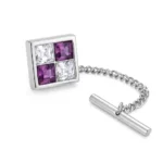 Amethyst Crystal Tie Pin