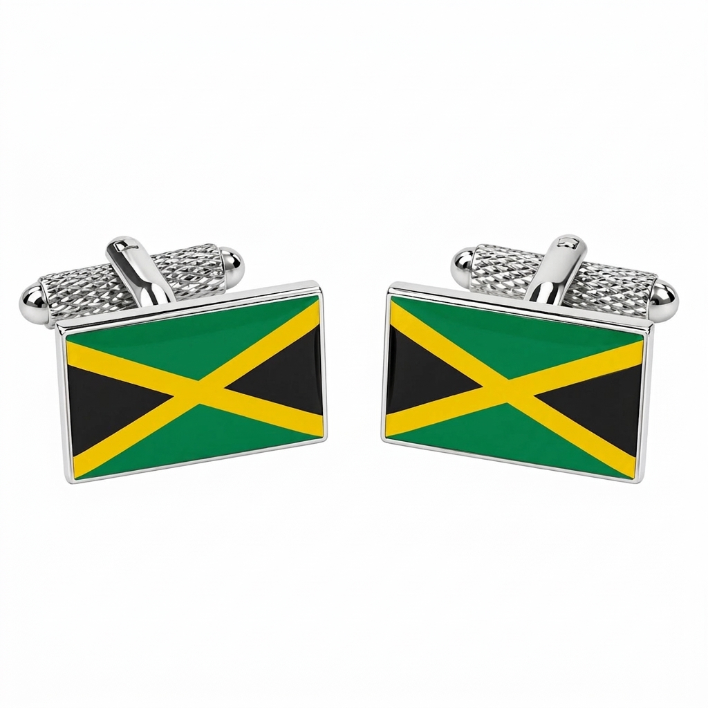 Jamaica Flag Cufflinks - Image 1