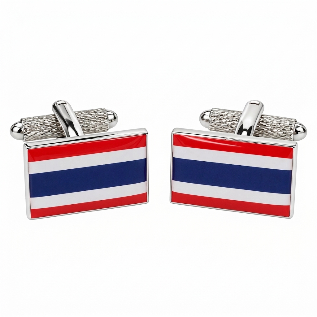 Thailand Flag Cufflinks - Image 1