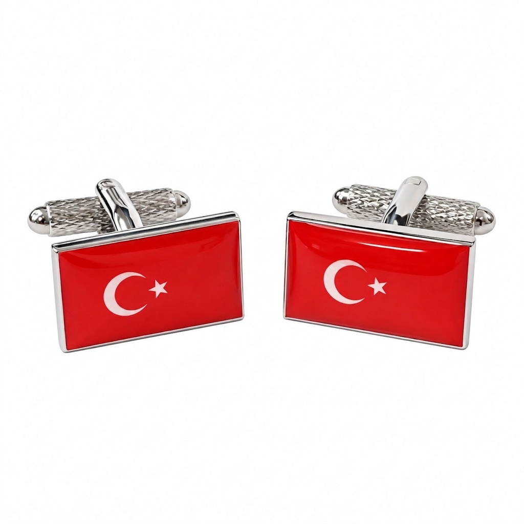 Turkey Flag Cufflinks - Image 1
