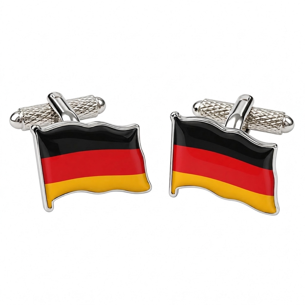 Germany Flag (Wavy) Cufflinks - Image 1