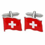 Switzerland Flag (Wavy) Cufflinks