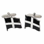 Cornish St. Piran's Flag (Wavy) Cufflinks