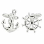 Sailor's Delight: Anchor & Ship's Wheel Cufflinks