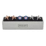 RAF Spitfire & Roundel Aviation Cufflinks (3-Pair Set)